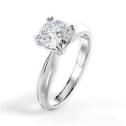 1.00 Ct E Renk VS1 Berraklık Cushion Pırlanta Yüzük media 4