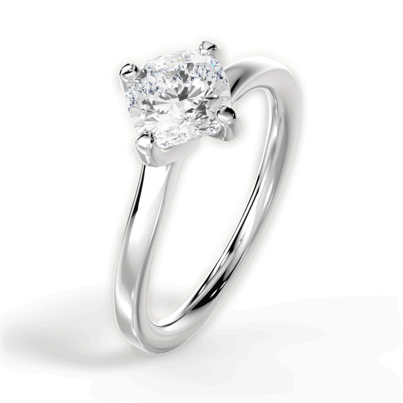 2.00 Ct D Renk VS1 Berraklık Cushion Pırlanta Yüzük