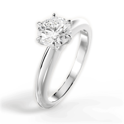 1.07 Ct E Renk 3Ex (Kesim, Simetri, Cila Mükemmel) Sertifikalı Pırlanta Yüzük