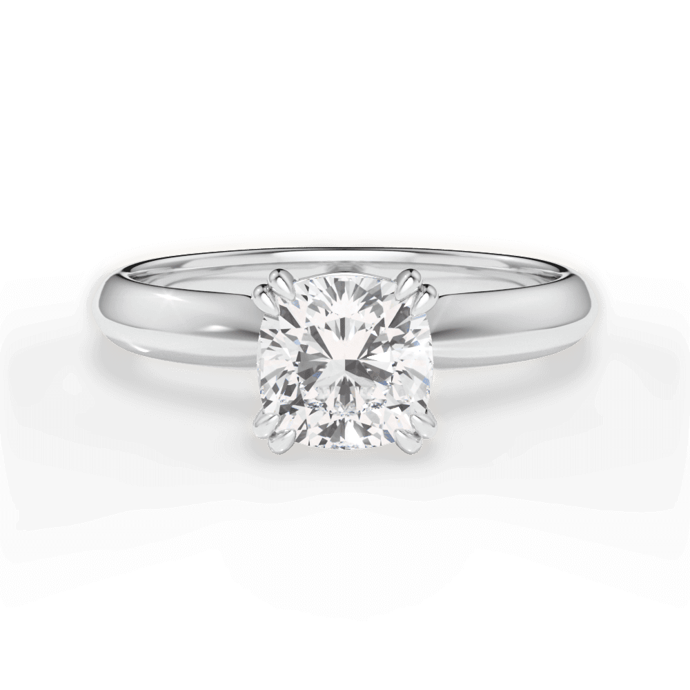 1.00 Ct E Renk VS1 Berraklık Cushion Pırlanta Yüzük