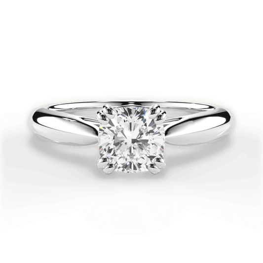 1.25 Ct E Renk VS1 Berraklık Cushion Pırlanta Yüzük