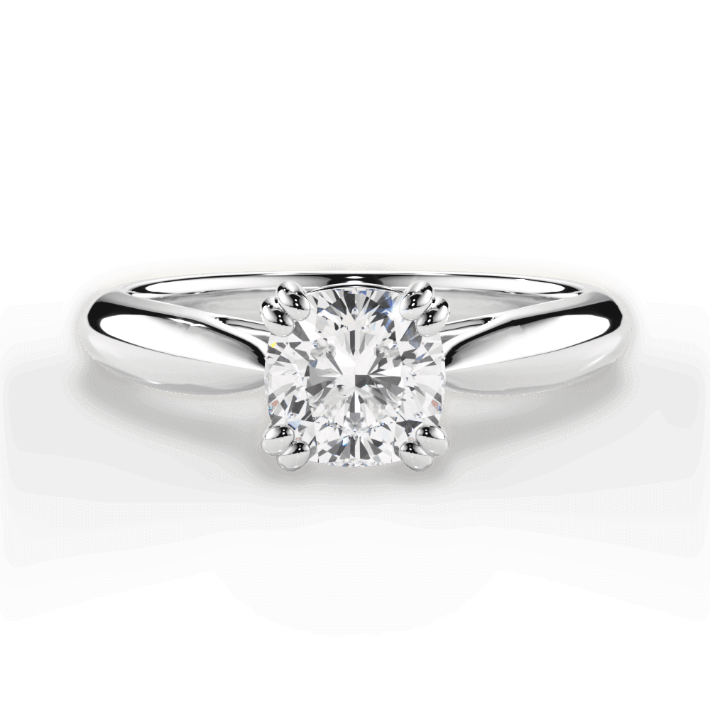1.25 Ct E Renk VS1 Berraklık Cushion Pırlanta Yüzük