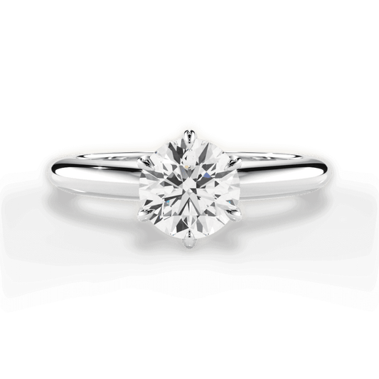 1.07 Ct E Renk 3Ex (Kesim, Simetri, Cila Mükemmel) Sertifikalı Pırlanta Yüzük