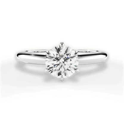 1.07 Ct E Renk 3Ex (Kesim, Simetri, Cila Mükemmel) Sertifikalı Pırlanta Yüzük